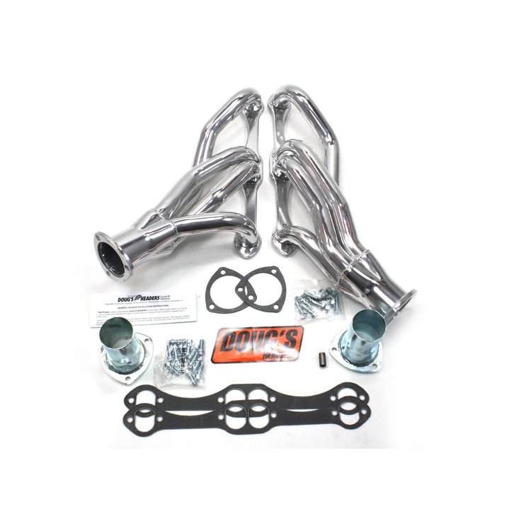 Mid-Length Header for 1964-1994 GM F, G & A-Body Small Block Chevy [Silver Ceramic Coated]