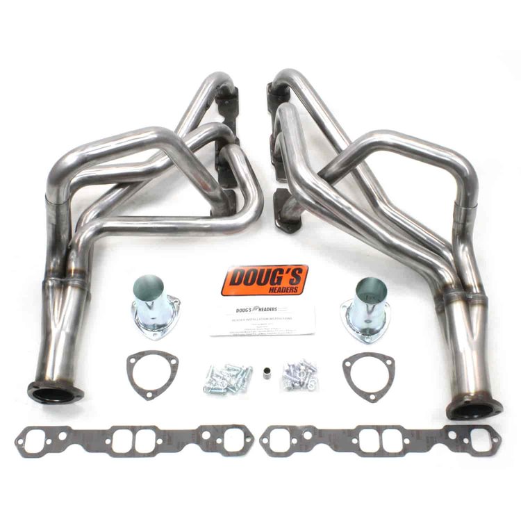Doug"s Headers D330-R 1 3/4" 4-Tube Full Length Header Chevelle Small Block Chevrolet 78-87 Raw Steel