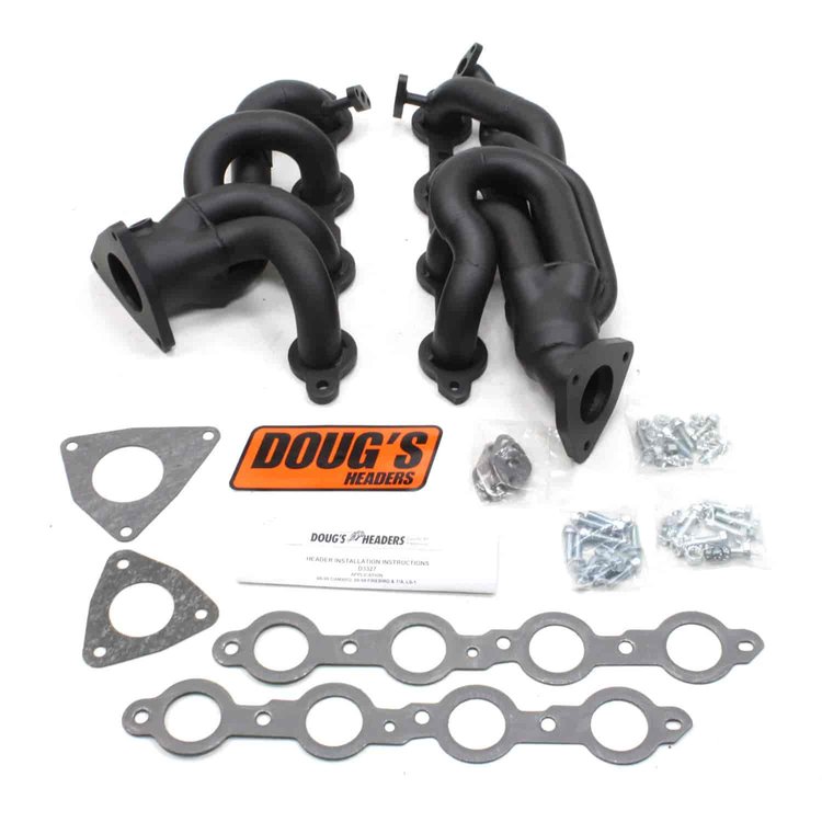 Black Hi-Temp Coated Headers 1998-1999 GM LS1 1-5/8" Tube Diameter