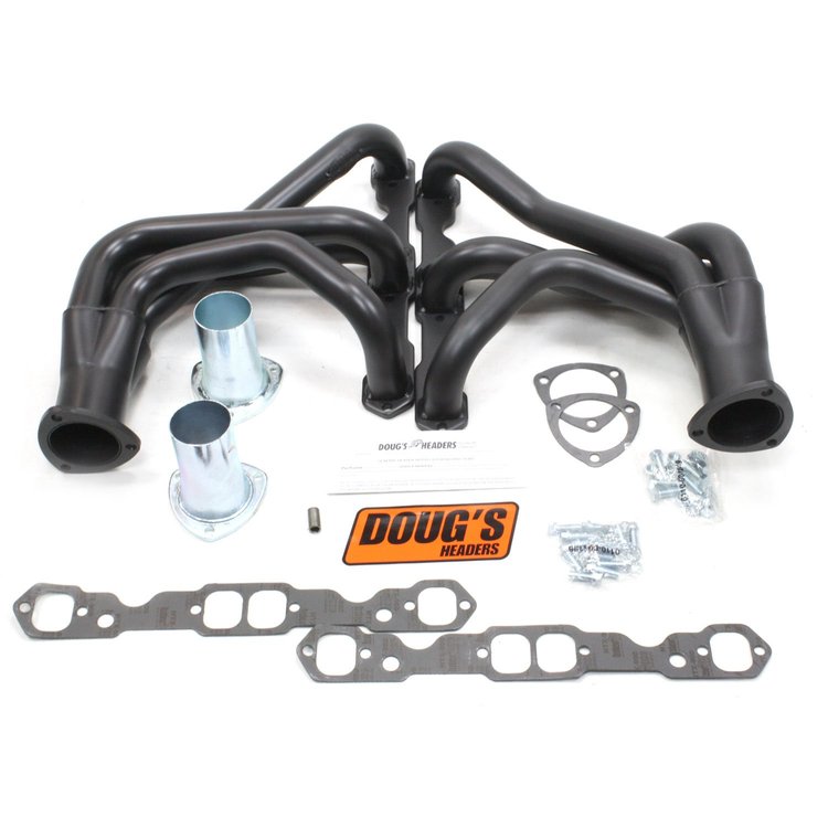 Black Hi-Temp Coated Headers 1963-1974 Small Block Chevy 265-400 1-3/4" Tube Diameter