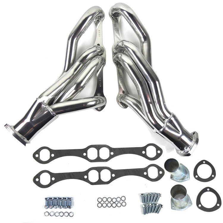 Mid-Length Header for 1964-1996 GM F, G & A-Body Small Block Chevy [Silver Ceramic Coated]