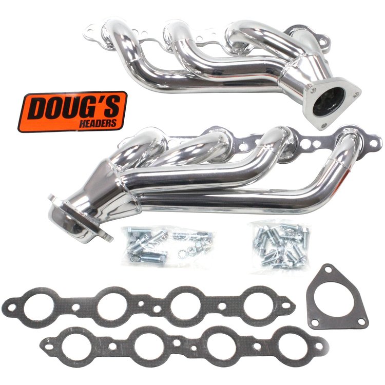 Shorty Header for 2002-2007 GM Full-Size Truck & SUV [Silver Ceramic Coated]