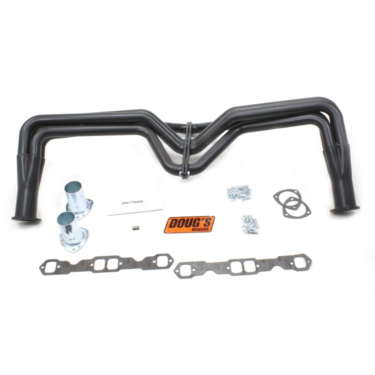 Black Hi-Temp Coated Headers 1955-1957 Small Block Chevy 265-400 1-3/4" Tube Diameter