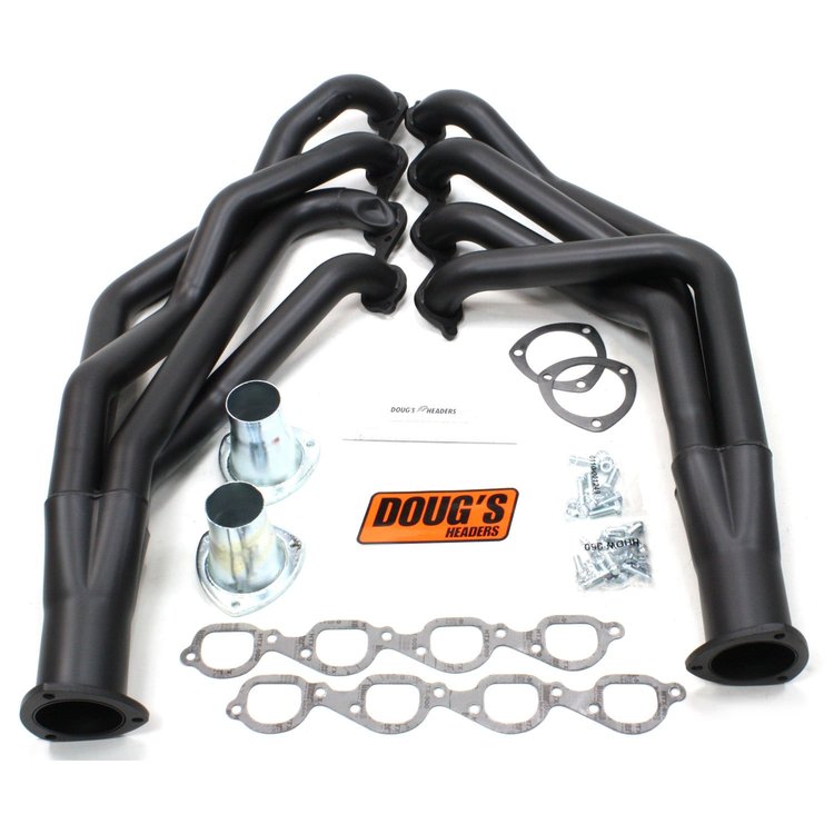 Black Hi-Temp Coated Headers 1955-1957 Big Block Chevy 572 2-1/8" Tube Diameter