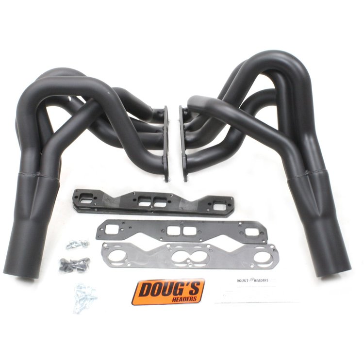 Black Hi-Temp Coated Headers 1962-1967 Chevy II/Nova Small Block 265-400 Fenderwell Exit 2" Tube Diameter