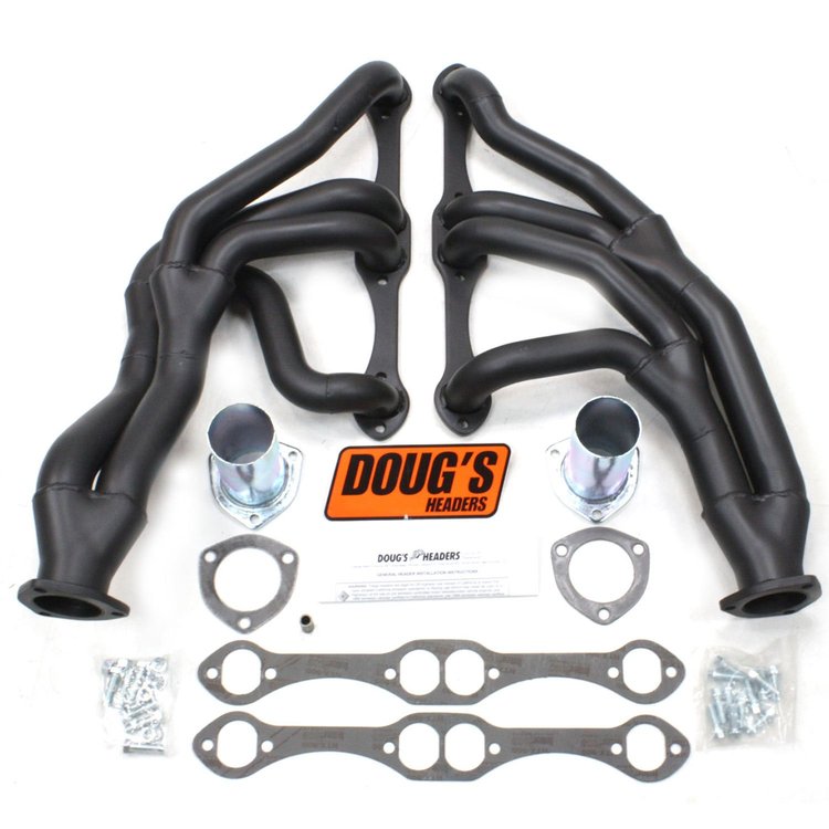 Black Hi-Temp Coated Headers 1962-1967 Small Block Chevy 265-400 1-5/8" -2" Tube Diameter