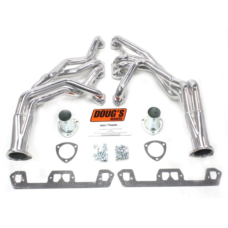 Long Tube Header for 1962-1976 Mopar A & B-Body Small Block Mopar [Silver Ceramic Coated]