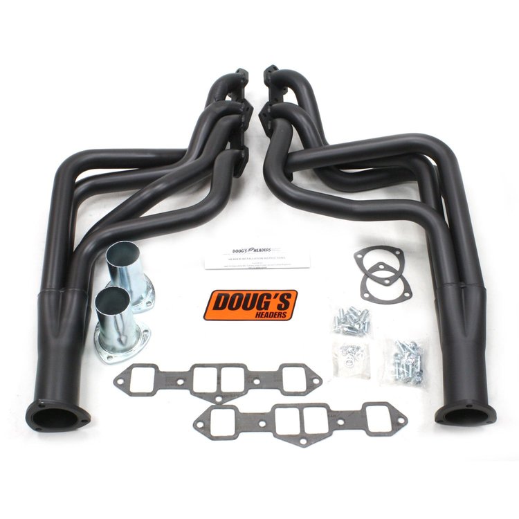 Black Hi-Temp Coated Headers 1965-1975 Oldsmobile 400-455 1-3/4" Tube Diameter