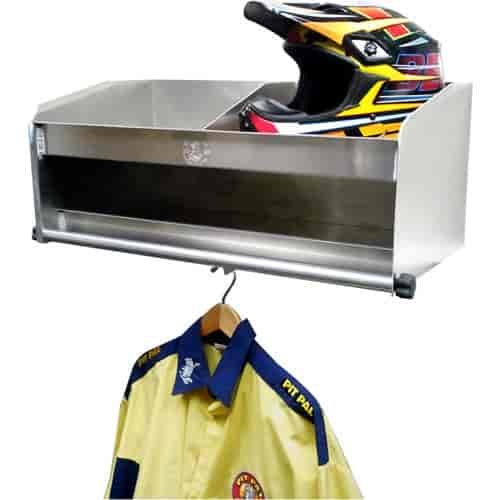 Double Bay Helmet/Uniform Shelf 28.5" W x 12" H x 15" D