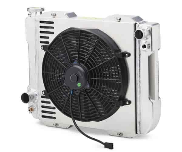 1-2-3 Series Radiator System, Universal Ford Fitment, for Manual Transmissions, 17 in. Core Width - Natural Finish