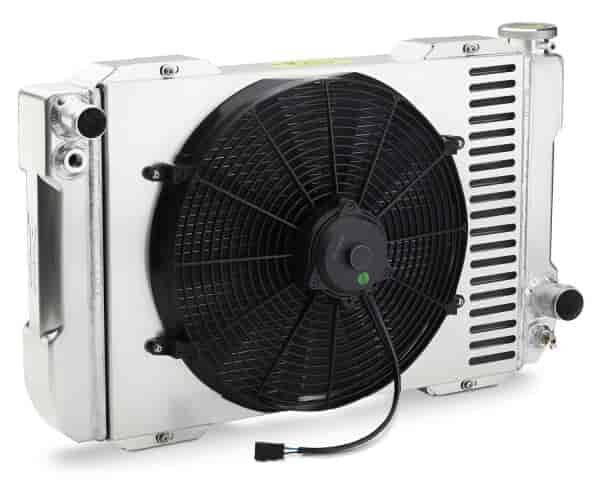 1-2-3 Series Radiator System, Universal GM Fitment, for Manual Transmissions, 23 in. Core Width - Natural Finish