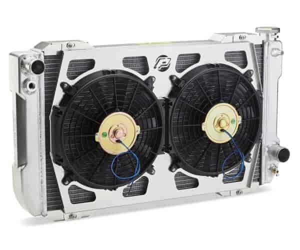 1-2-3 Series Radiator System, Universal GM LS Swap Fitment, for Manual Transmissions, 26 in. Core Width - Natural Finish