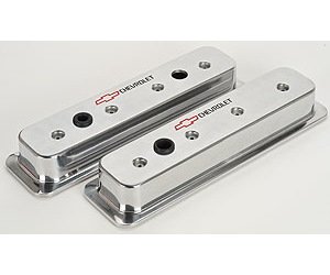 Die-Cast Aluminum Center Bolt Valve Covers for 1987-Up Small Block Chevy in Polished Finish