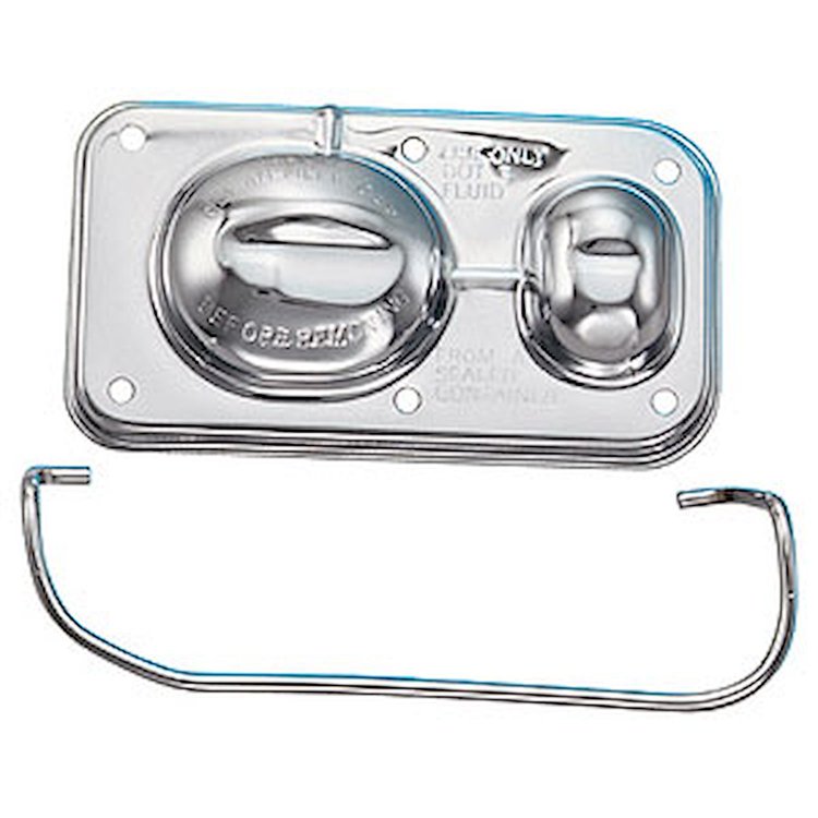 Master Cylinder Cover for Power Disc Brakes, GM Emblem [Chrome Finish]