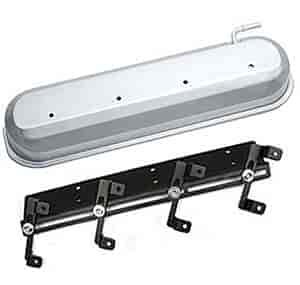 141-266 Die-Cast Slant-Edge Valve Cover Kit for GM Gen III/IV LS Engines w/o Logo [Polished]