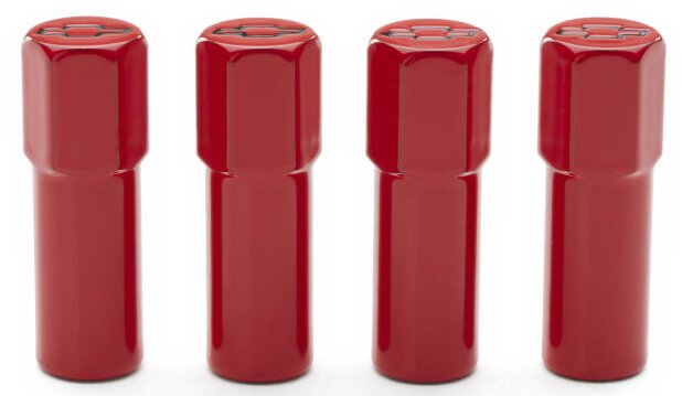 Valve Cover Mini Nuts in Chevy Red Finish With Black Bowtie
