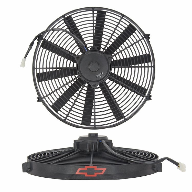 Universal Electric Fan with GM Bowtie Logo 14"