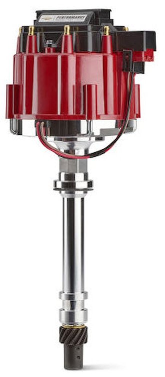 141-685 HEI Distributor w/Locked-Out Vacuum Advance for Chevy Small & Big Block Engines [Red Cap]