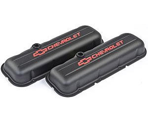 1965-Up Big Block Chevy Short Valve Cover in Black Crinkle Finish