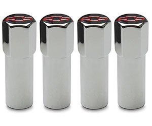 Valve Cover Mini Nuts in Chrome Finish with Red Bowtie