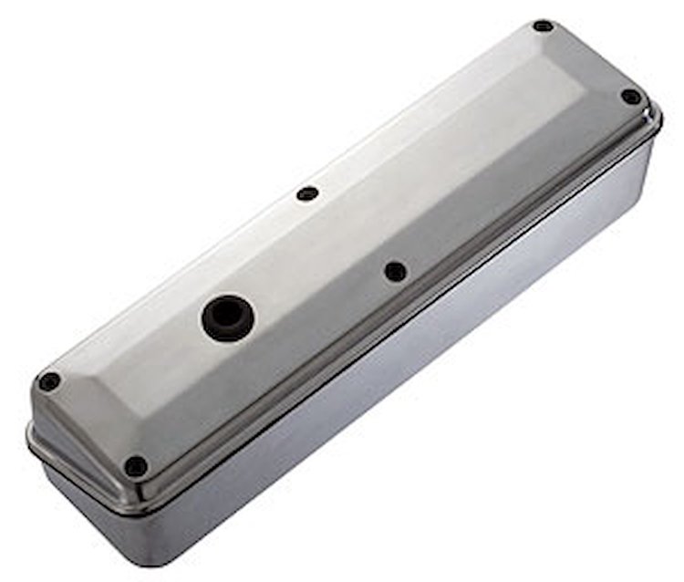 2-Piece Die-Cast Aluminum Valve Covers for 1958-1986 Small Block Chevy in Polished Plain Finish (No Emblem)
