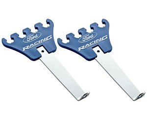 Ford Racing Ignition Wire Looms Chrome Stands, Blue Wire Holders