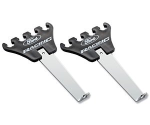 Ford Racing Ignition Wire Looms Chrome Stands, Black Wire Holders