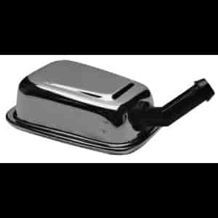 Chrome Push-In Air Breather Cap Rectangular With PCV Tube