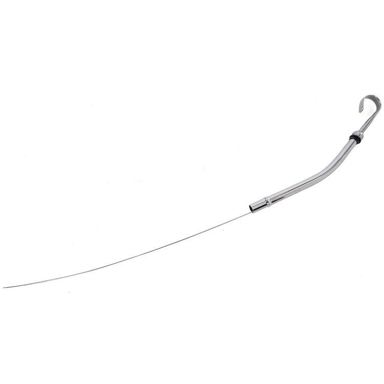 Chrome Oil Dipstick & Tube for 1955-1979 Small Block Chevy with Driver Side Dipstick