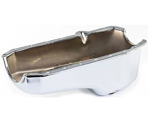 Chrome Oil Pan for 1980-1985 Small Block Chevy (Passenger Side Dipstick)
