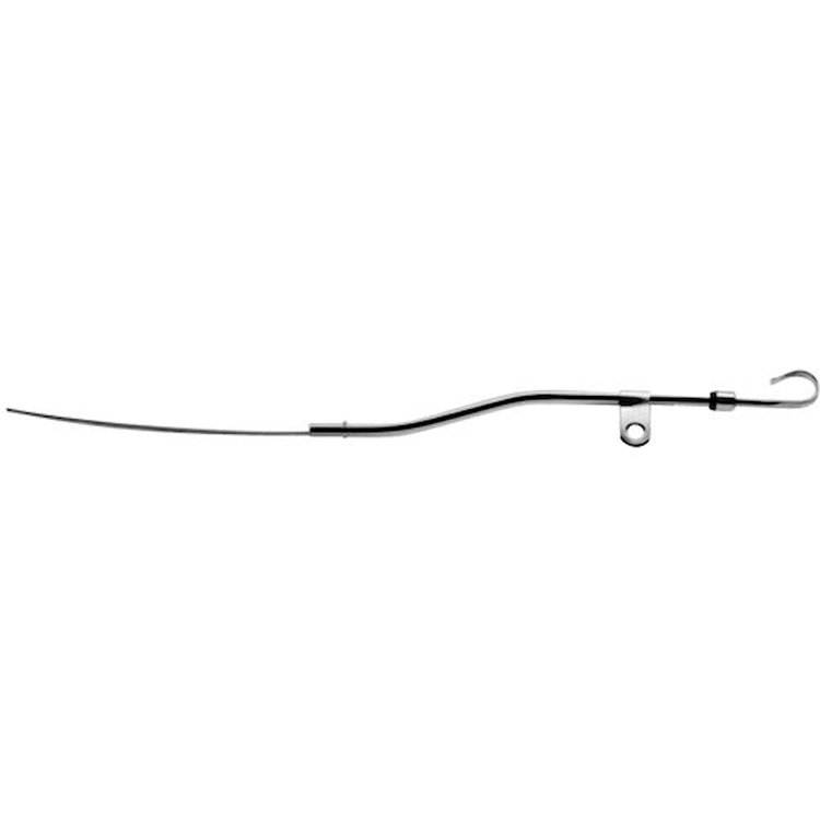 Chrome Oil Dipstick & Tube for Small Block Ford 260-302, 351W with Timing Cover Entry