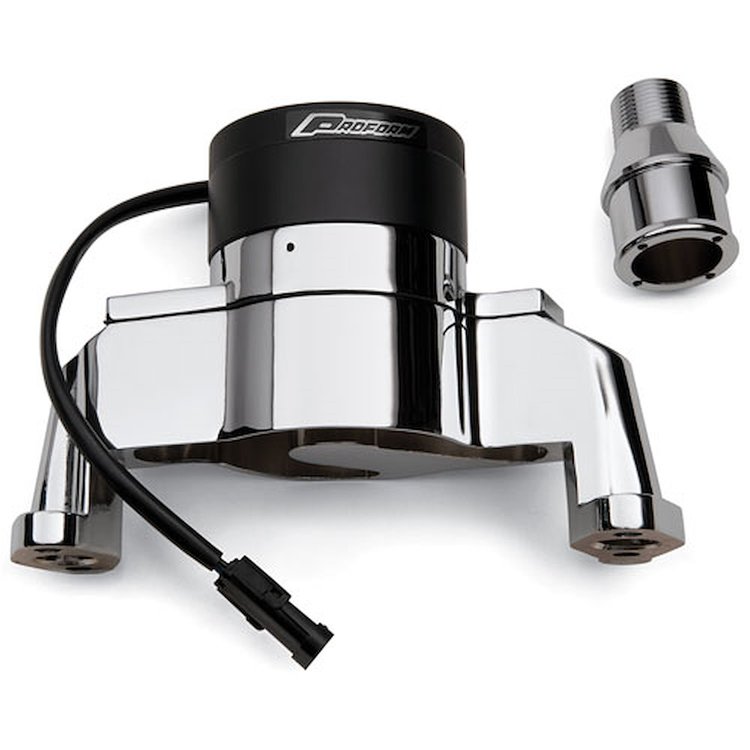 Electric Water Pump Small Block Chevy in Polished Finish