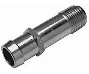 Chrome Heater Hose Fitting Small Block/Big Block Chevy 3/4" NPT to 3/4" Hose