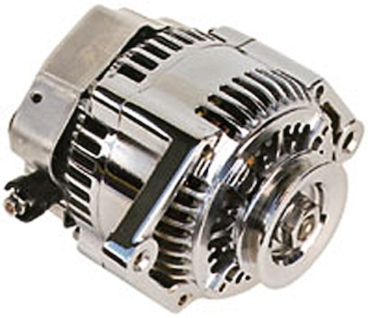 Internal-Fan GM Alternator 100-AMP in Chrome Finish