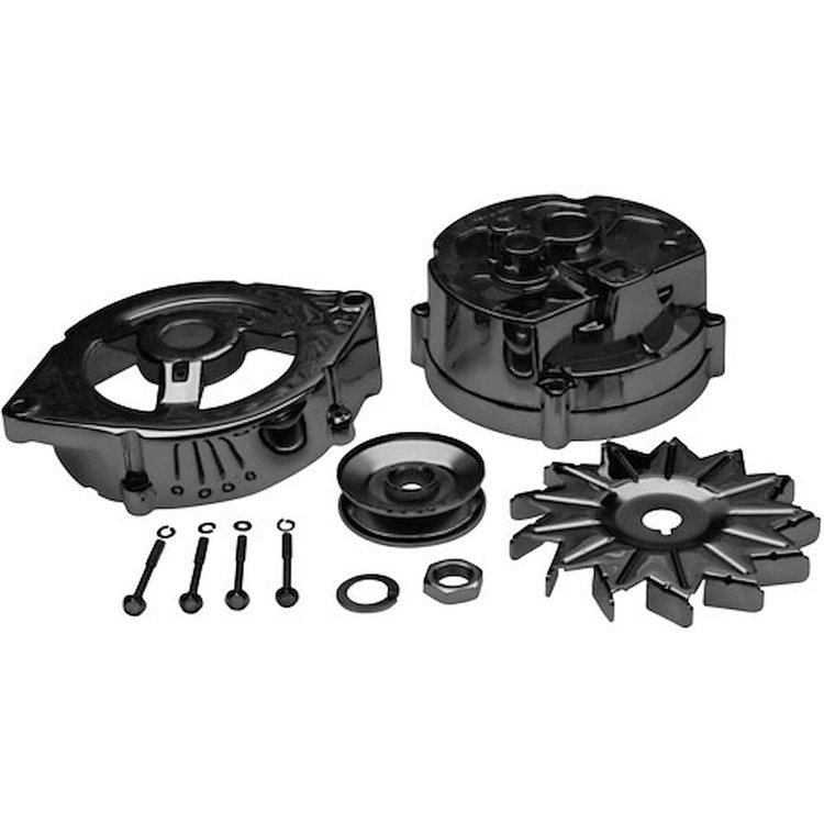 Chrome Alternator Case Kit 1973-86 GM Internal +G373 Regulator