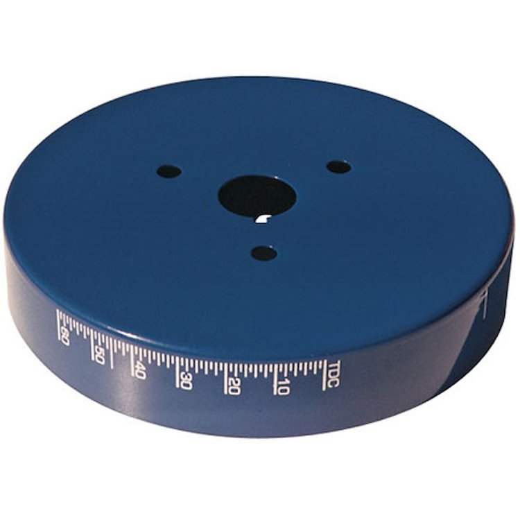 Aluminum Harmonic Balancer Cover for Small Block Chevy with 6-3/4" Balancer in Blue