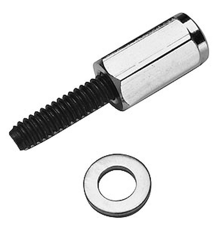 Valve Cover Aluminum Mini Nuts With Stainless Steel Washers and 1/4" Studs in Chrome