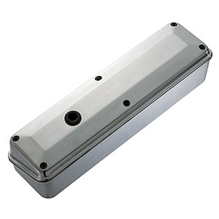 Die-Cast Aluminm 2-Piece Valve Covers for 1958-1986 Small Block Chevy in Polished Finish