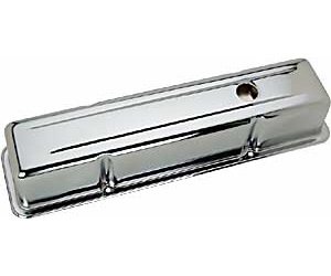 Chrome Plated Valve Covers for 1958-1986 Small Block Chevy Tall Style With Baffles