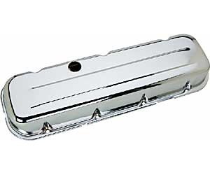 Chrome Plated Valve Covers for Big Block Chevy 396-454 Short-Style With Baffles