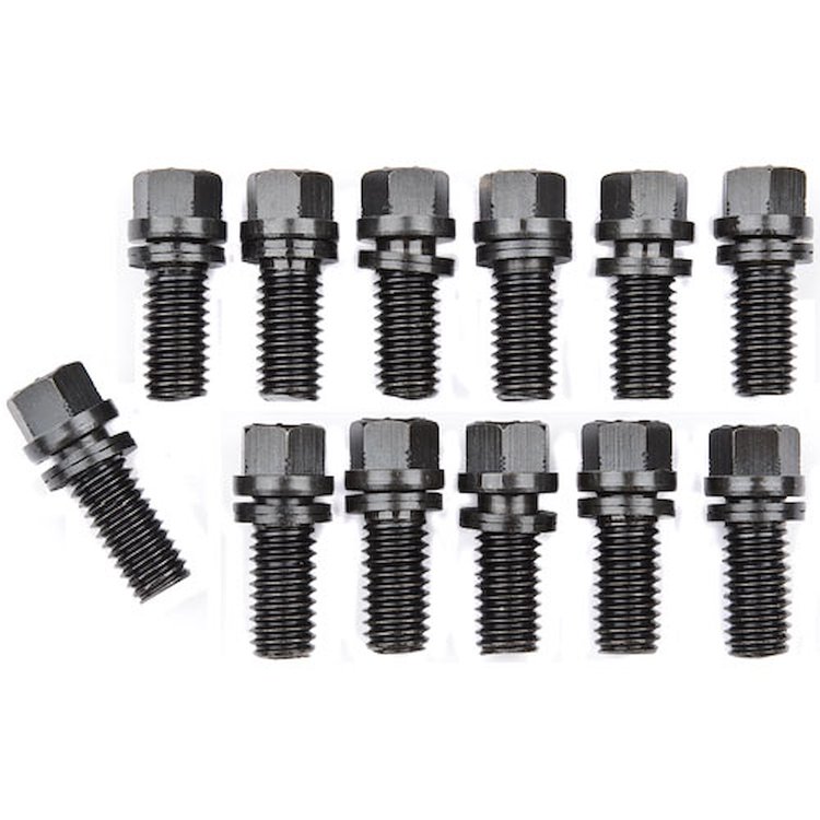 Wedge-Locking Header Bolts for Small Block Chevy, Big Block Mopar, AMC, Buick, Oldsmobile, & Pontiac in 3/8" x 3/4" Long