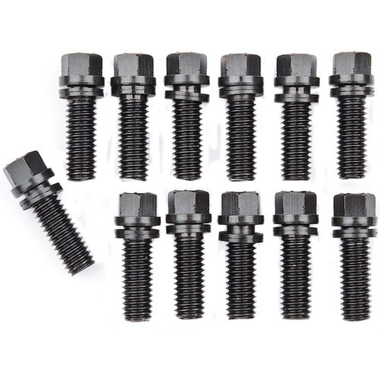 Wedge-Locking Header Bolts for Small Block Chevy, Big Block Mopar, AMC, Buick, Oldsmobile, & Pontiac in 3/8" x 1" Long