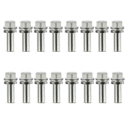 66823 Wedge-Locking Header Bolts for Big Block Chevy ,Big Block Mopar 413 & Small Block Ford 289-351W  [3/8 in. x 3/4 in. Long]