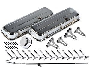 Chrome Engine Dress-Up Kit for Big Block Chevy with Short Valve Covers