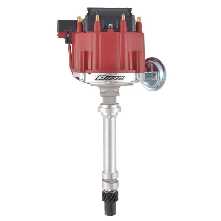 66941R Street/Strip HEI Distributor & 50,000 Coil for Small Block & Big Block Chevy [Red Cap]