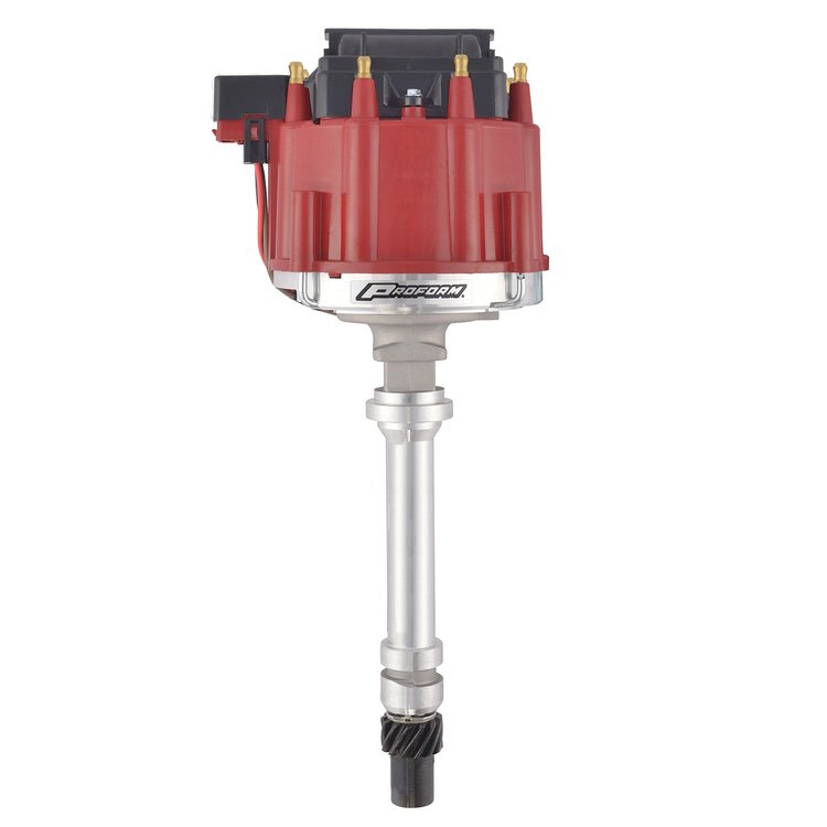 Racing HEI Distributor & Coil for Small Block & Big Block Chevy with Red Cap & Mechanical Advance