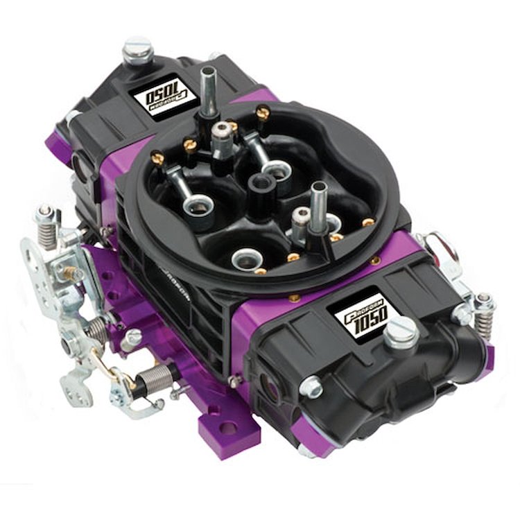 Race Series 1050 CFM Drag Race Gasoline Carburetor w/2-Step Down-Leg Boosters [Black Teflon Finish]
