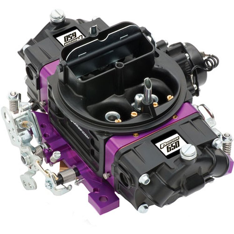 Street Series Mechanical Secondary Carburetor 650 cfm in Black Diamond Finish with Electric Choke