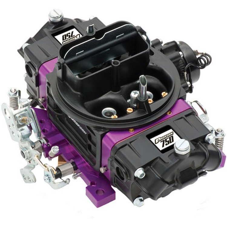 Street Series Mechanical Secondary Carburetor 750 cfm in Black Diamond Finish with Electric Choke