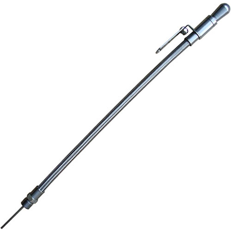 Ford Stainless Steel Flexible Screw-In Oil Dipstick Fits Ford 289/302/351W/429/460 with 5/8"-18 Thread Oil Pan